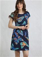 WEIRD FISH Tallahassee Printed Jersey Dress 18