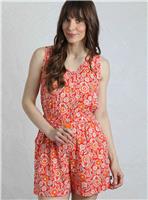 WEIRD FISH Mare Viscose Printed Playsuit 16