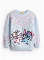 Disney Stitch Character Blue Christmas Jumper 10 years