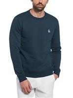ORIGINAL PENGUIN Sticker Pete Crewneck Sweater Blue M