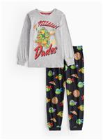 Grey Teenage Mutant Ninja Turtles Printed Pyjamas 10-11 years