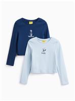 Snoopy Embroidered Long Sleeve Tops 2 Pack 7 years