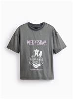 Charcoal Halloween Wednesday Graphic T-Shirt 10 years