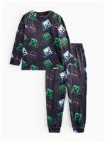 Minecraft Black Slinky Pyjama Set 8-9 years