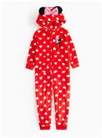 Minnie Mouse Red Printed Fleece All-In-One 8-9 years