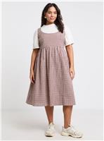 SIMPLY BE Gingham Apron Dress 22
