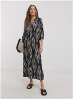 JD WILLIAMS Border Print Textured Kaftan Dress 30