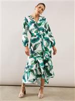 WALLIS Palm Print Button Through Shirt Dress 8