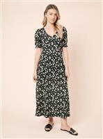 DOROTHY PERKINS Daisy V Neck Short Sleeve Midi Dress 12