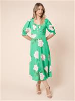 DOROTHY PERKINS Green Floral Button Through Midi Dress 12