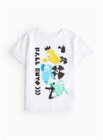 Fall Guys Character Print White T-Shirt 5 years