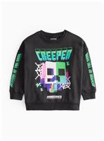 Minecraft Creeper Graphic Print Sweatshirt 11 years