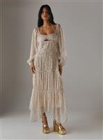 WAREHOUSE Spot Asymmetric Midi Dress 6