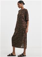 JD WILLIAMS Soft Touch Half Sleeve Midi T-Shirt Dress 30