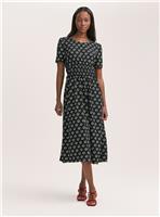 FINERY Irini Dress - Black Spot 12