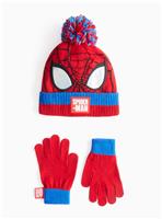 Spider-Man Character Print Gloves & Hat Set 10-13 years