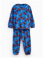 Disney Cars Printed Blue Slinky Fleece Pyjamas 7-8 years