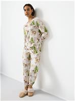 Disney Bambi Printed Beige Slinky Fleece Pyjamas S
