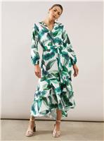 WALLIS Palm Print Button Through Shirt Dress 20