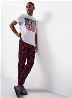 Stranger Things Printed Jersey Pyjamas S