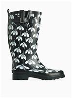 Tu X Scion Mono Snowdrop Print Long Leg Wellies 8