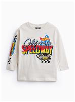 Hot Wheels Cream Graphic Print T-Shirt 2-3 years