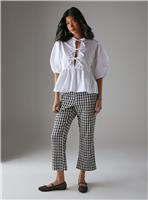 WAREHOUSE Gingham High Waisted Cropped Trousers 12