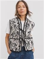 JD WILLIAMS Printed Quilted Tie-Front Waistcoat 8
