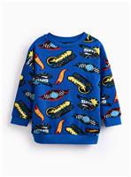 Blue Hot Wheels Printed Crew Neck Sweatshirt 1-2 years
