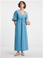 JD WILLIAMS Embroidered Puff Sleeve Dress 10