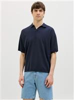 JJ REBEL Callum Knit Split Neck Polo XL