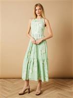OASIS Printed Hand Embellished Tiered Maxi Dress 16