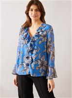WALLIS Floral Ruffle Detail Blouse 18