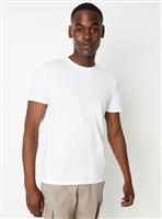 BURTON White Plain Crew Neck T Shirt XL