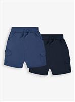 JOJO MAMAN B&Eacute;B&Eacute; 2 Pack Jersey Cargo Shorts 18-24 months