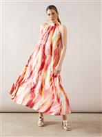 WALLIS Abstract Print Maxi Swing Dress 12