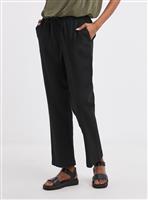 JD WILLIAMS Linen Tapered Leg Trouser Black 26