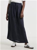 JD WILLIAMS Linen Maxi Skirt Navy 18