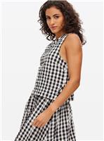 Gingham Printed Sleeveless Co-ord Shell Top 14