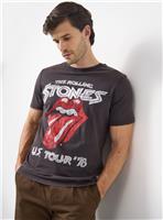 Charcoal Washed Rolling Stones Graphic T-Shirt XXL