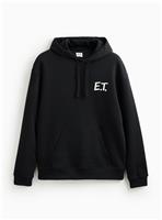 E.T. Black Graphic Overhead Hoodie M