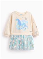 Disney Frozen Elsa Sequin Sweatshirt Dress 1-2 years