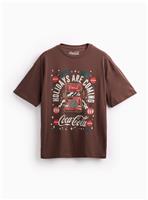 Coca Cola Christmas Slogan Graphic T-Shirt XXXL