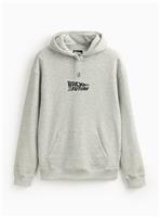Back To The Future Grey Graphic Overhead Hoodie L