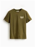 UNION WORKS Khaki Graphic Printed T-Shirt S