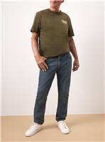 UNION WORKS Vintage Mid Wash Straight Leg Denim Jeans 30L