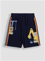 JOJO MAMAN B&Eacute;B&Eacute; Construction Vehicle Applique Shorts 18-24 months
