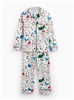 Mini Me Wicked Map Print Traditional Pyjamas 13-14 years