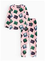 Minecraft Pink Slinky Pyjama Set 9-10 years