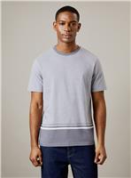 BURTON Blue Feeder Stripe T Shirt XL